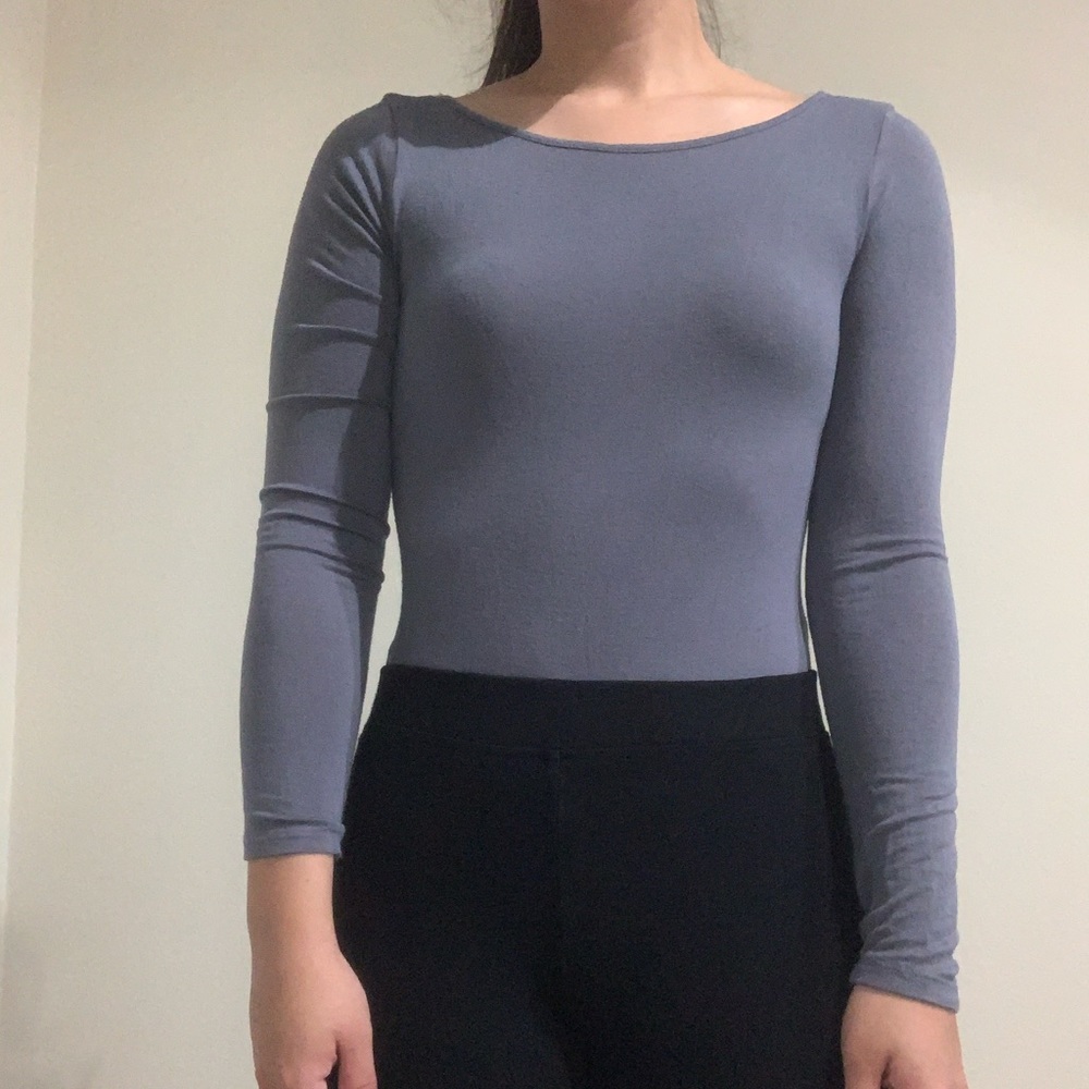 Long Sleeve Grey Bodysuit